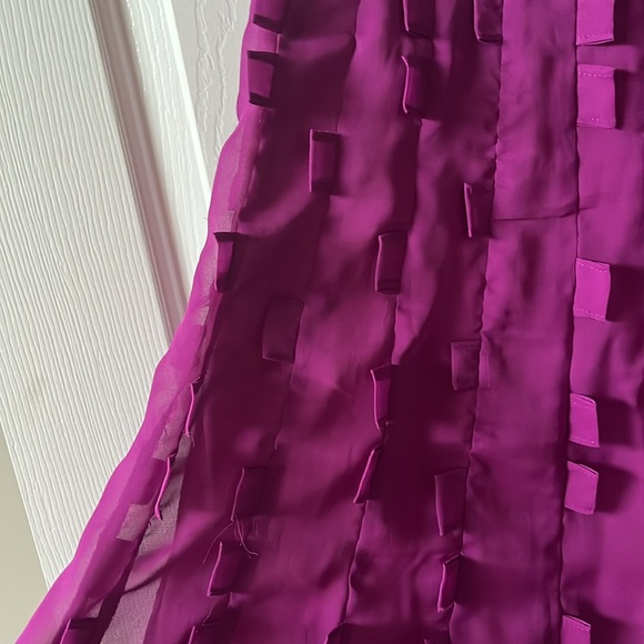 Minuet Sleeveless Purple Tabbed Halter Dress - Picture 7 of 7